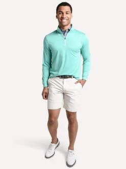 The Normal Brand Men's Performance Quarter Zip Pullover -ST.BERNARD ss19pfq bluehazealt3